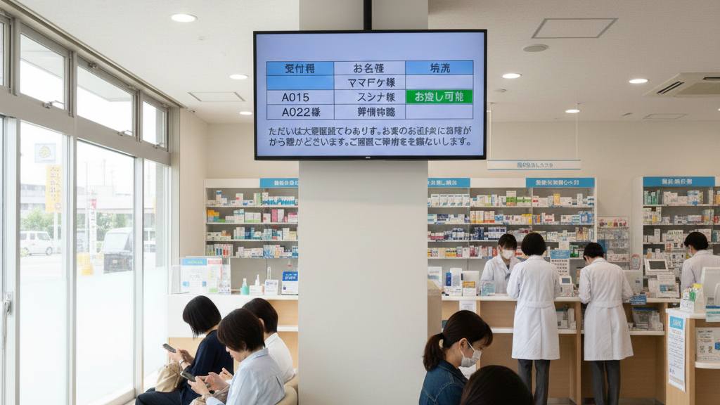 alt="医療機関・公共施設向け|案内と待ち時間対策への活用"